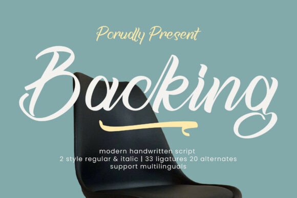 Backing: A Modern Script for Stylish Design Projects